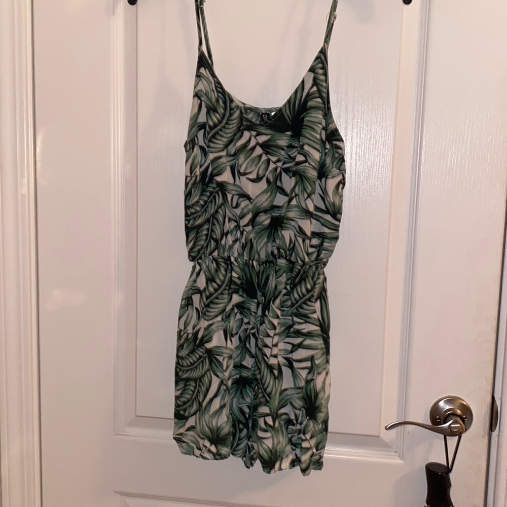 Tropical Palm Tree Beach Summer Romper